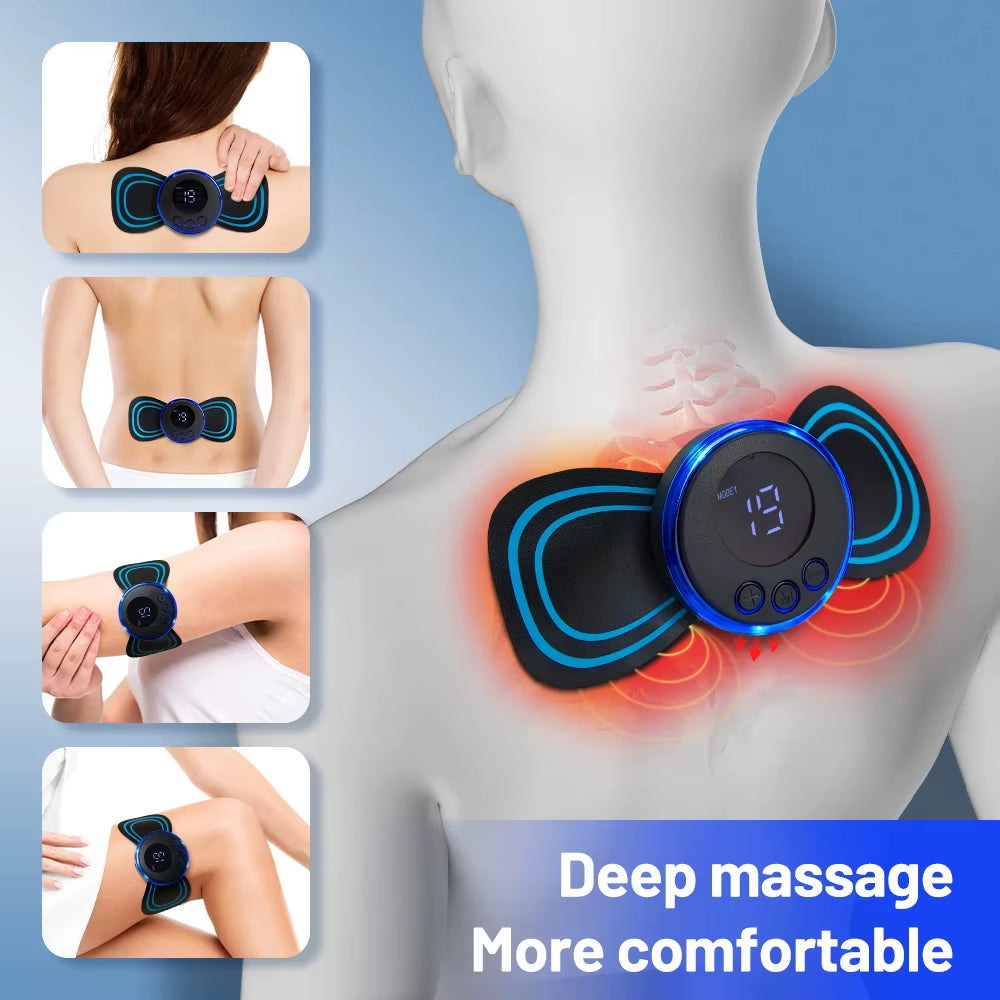 EMS Massageador Electric Pulse Neck Massager Body Massage Patch Neck Back Leg Muscle Stimulator Portable Relief Pain Relax Tools