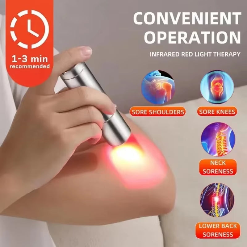 Red Light Therapy Wand Device for Body Acne Treatment with 5 Wavelengths near Infrared 900Nm Light Therapy Relieve Joint Pain
