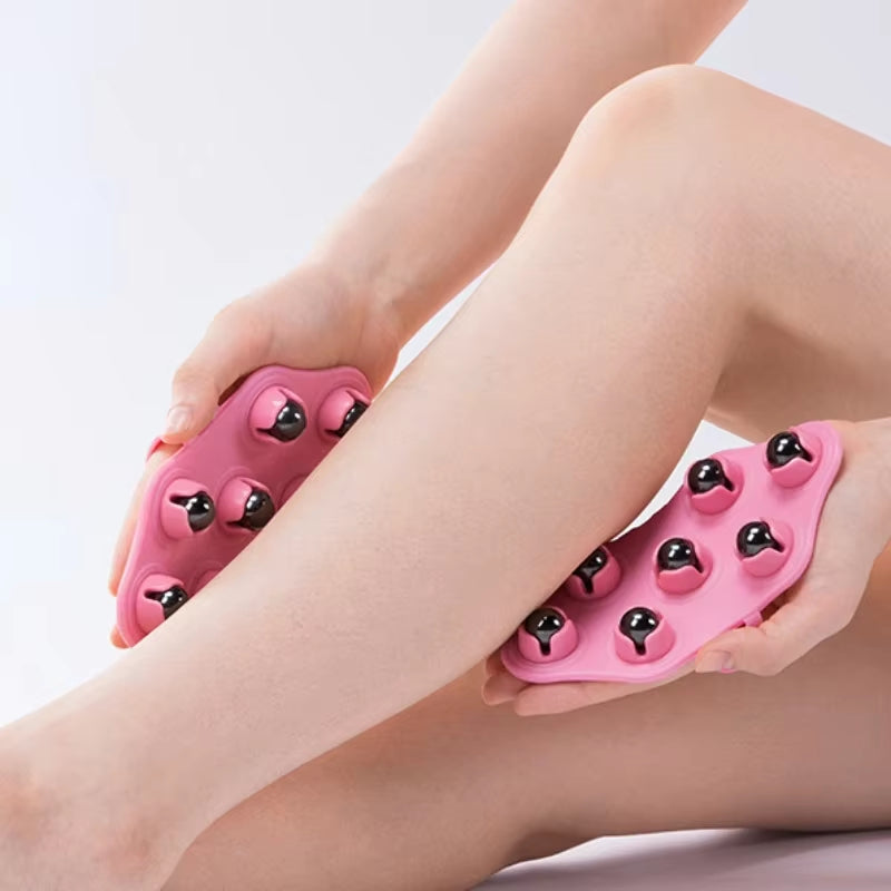 Roller Ball Body Massage Glove Anti-Cellulite Muscle Pain Relief Relax Massager for Neck Back Shoulder Buttocks Face Lift Tools