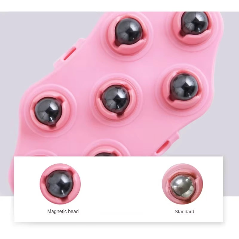 Roller Ball Body Massage Glove Anti-Cellulite Muscle Pain Relief Relax Massager for Neck Back Shoulder Buttocks Face Lift Tools