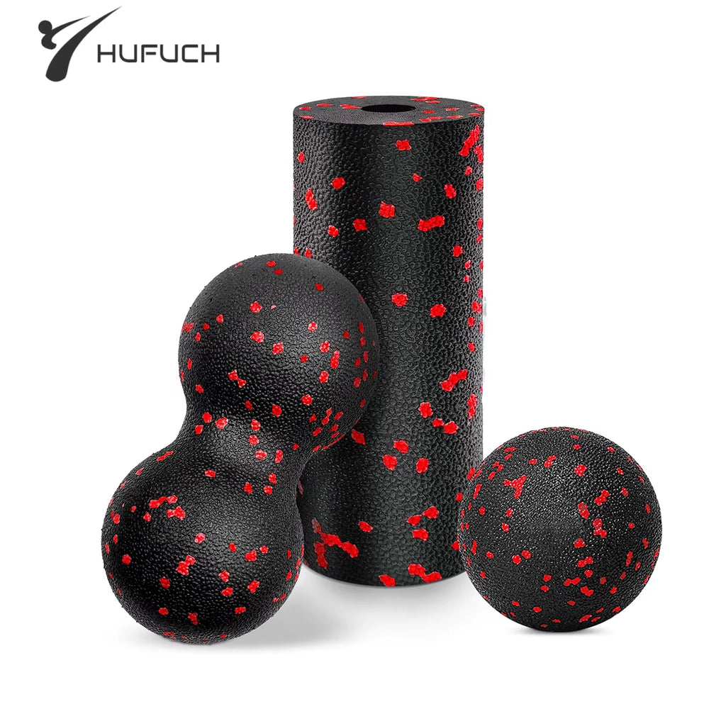 Hollow Yoga Roller Massage Peanut Ball Set EPP Fitness Foam Column for Back Pain Legs Hip Deep Tissue Stretching Muscle Relax