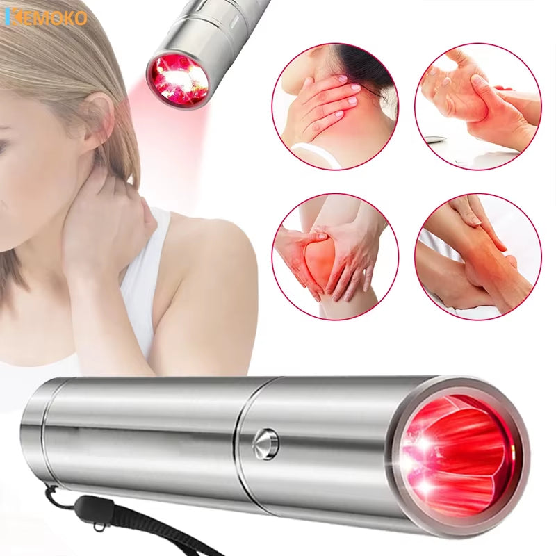 Red Light Therapy Wand Device for Body Acne Treatment with 5 Wavelengths near Infrared 900Nm Light Therapy Relieve Joint Pain