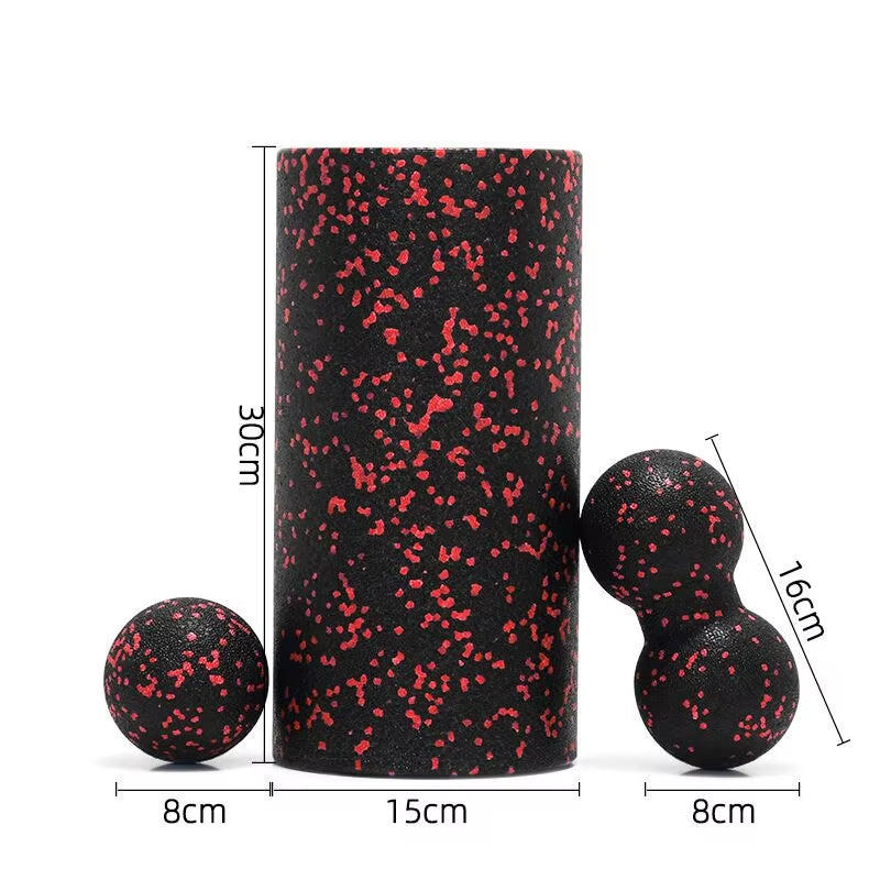 Hollow Yoga Roller Massage Peanut Ball Set EPP Fitness Foam Column for Back Pain Legs Hip Deep Tissue Stretching Muscle Relax