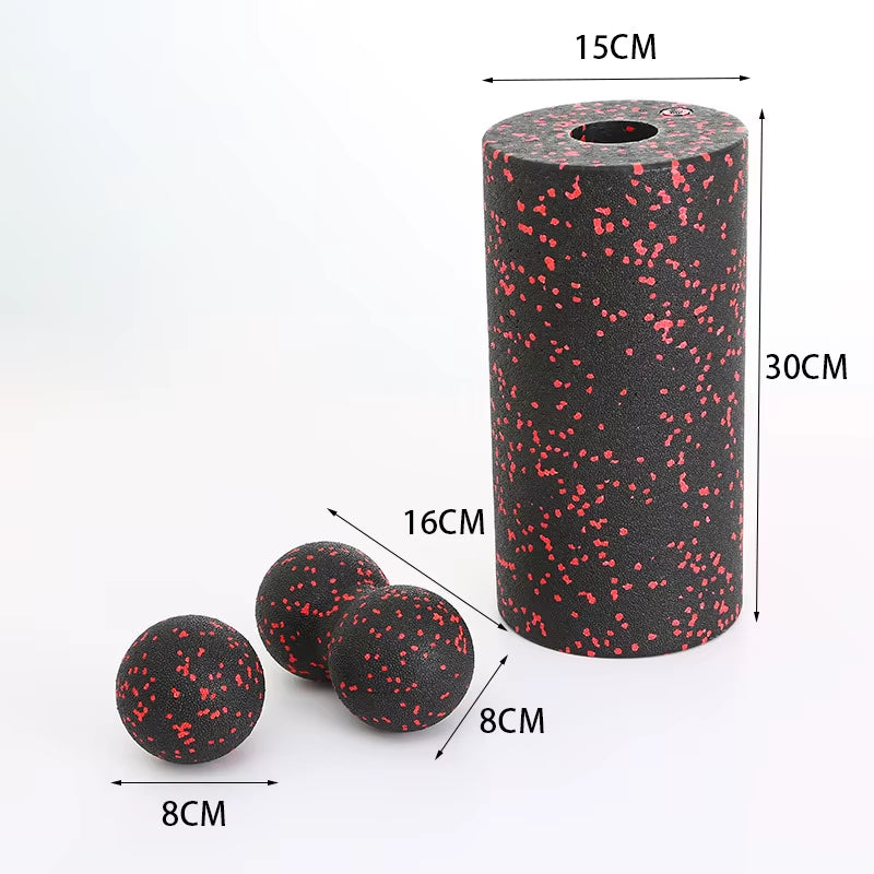 Hollow Yoga Roller Massage Peanut Ball Set EPP Fitness Foam Column for Back Pain Legs Hip Deep Tissue Stretching Muscle Relax